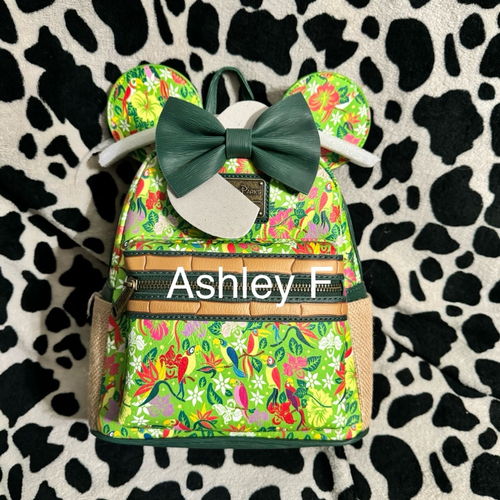 Tiki room mmma Minnie Mouse loungefly backpack